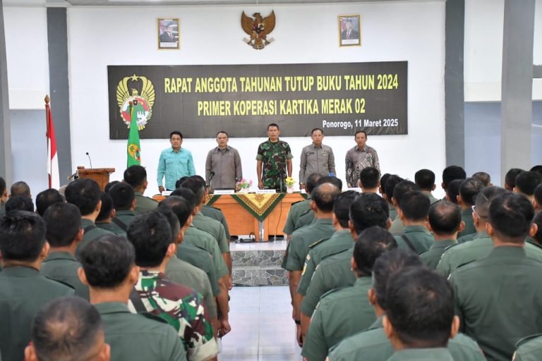 Primkop Kartika Merak 02 Adakan RAT Tutup Buku, Dandim Ponorogo Beri Apresiasi