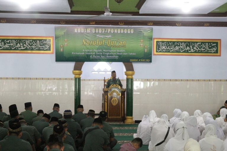 Kodim 0802/Ponorogo Gelar Peringatan Nuzulul Quran 1446 H