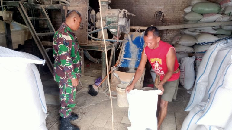 Sukseskan Sergab, TNI Kodim Ponorogo Tinjau Penggilingan Padi