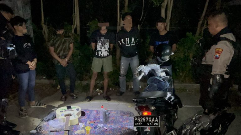Patroli Perintis Presisi Polresta Banyuwangi Amankan Pemuda Diduga Pesta Miras
