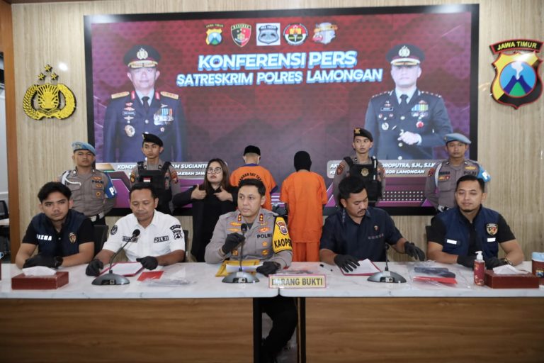 Polres Lamongan Berhasil Amankan Dua Tersangka Penembakan 6 Jam Pasca Kejadian di Desa Sembung