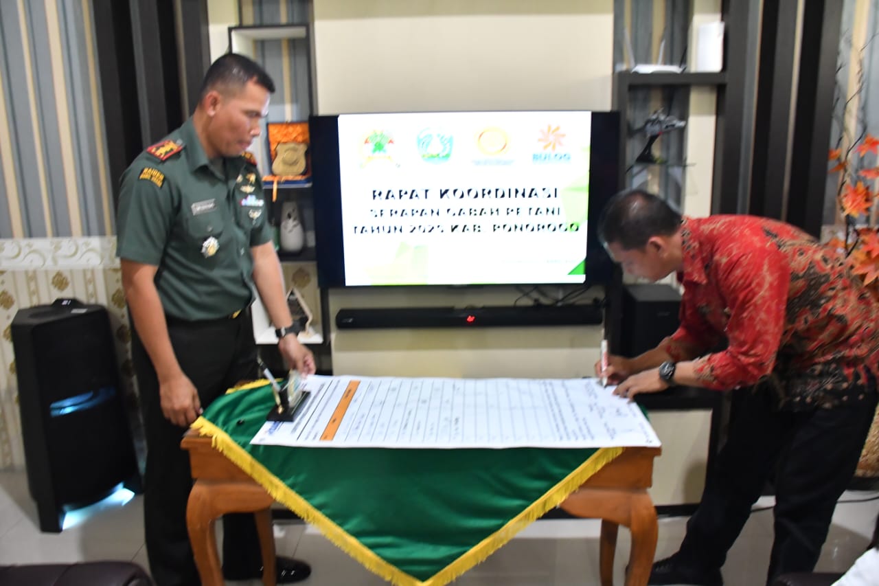 Kodim Ponorogo Gelar Rakor Sergap dan Optimalisasi Pengolahan GKP