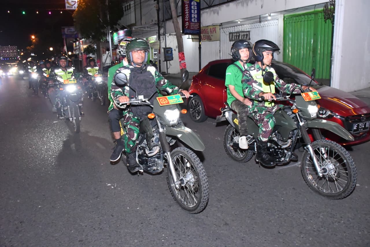 Wujudkan Suasana Aman dan Kondusif, Kodim Ponorogo Gelar Patroli Kolaboratif