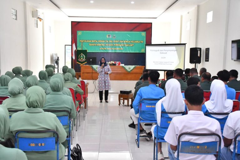 Kodim 0802 / Ponorogo Gelar Penyuluhan Bintal(Bahaya Narkoba, HIV/AIDS, Pornografi dan LGBT)