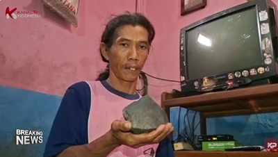 Video Geger Temuan Meteor Jatuh di Tegal 