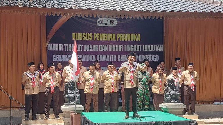 Polsek Sukorejo Berikan Pengamanan Kegiatan Kursus Pembina Pramuka Kwarcab Ponorogo Th. 2025
