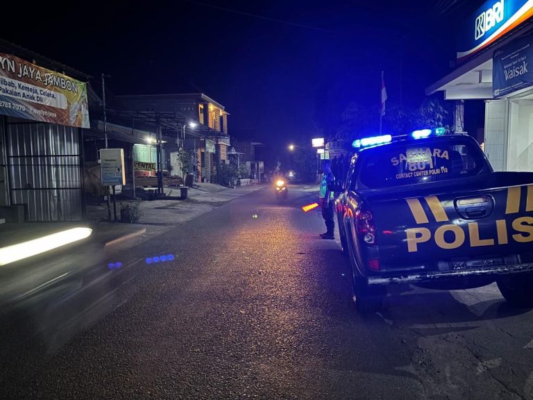Patroli Blue Light Polsek Jambon Tingkatkan Pengamanan Malam Minggu