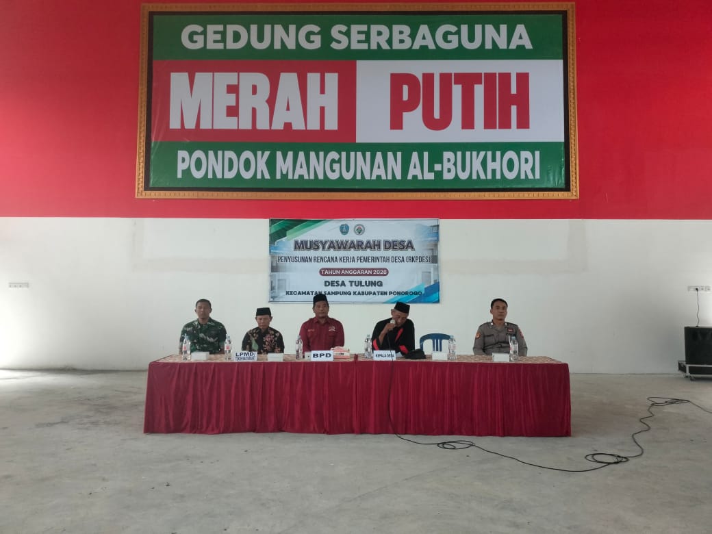 Polmas Polsek Sampung Hadiri Musyawarah Desa RKPDes dan Musrenbang Desa Tulung Tahun 2026