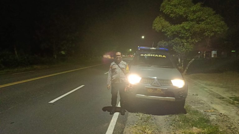 Polsek Babadan Gelar Patroli Strong Point Blue Light, Ciptakan Rasa Aman di Titik Rawan Malam Hari