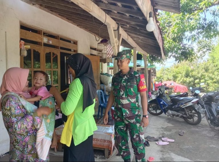 Wujudkan Generasi Sehat Berkualitas, Babinsa Kodim Ponorogo Pendampingan Posyandu