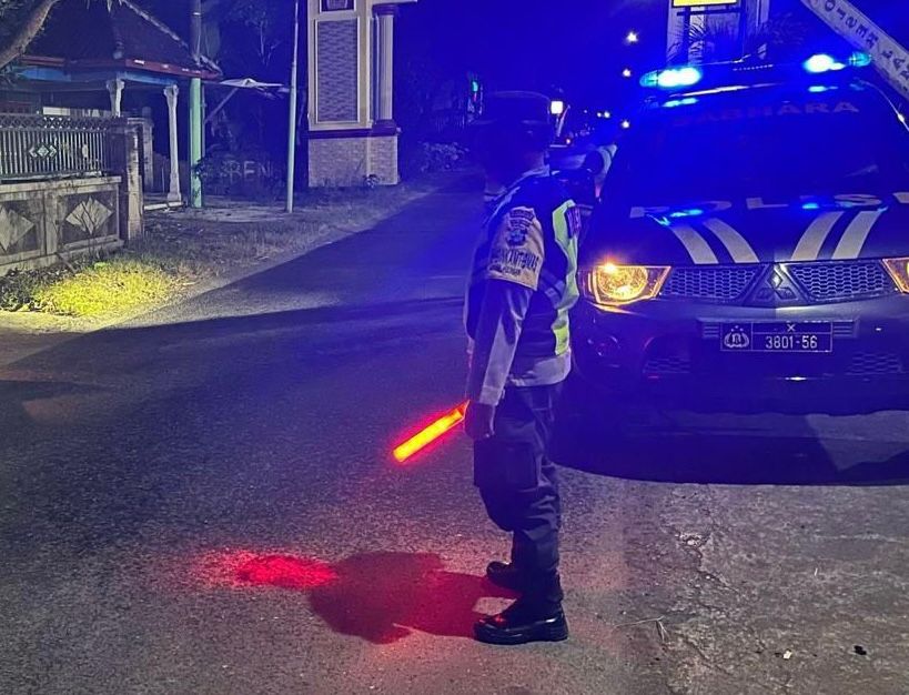 Polsek Jambon Gelar Patroli Blue Light Antisipasi Gangguan Kamtibmas
