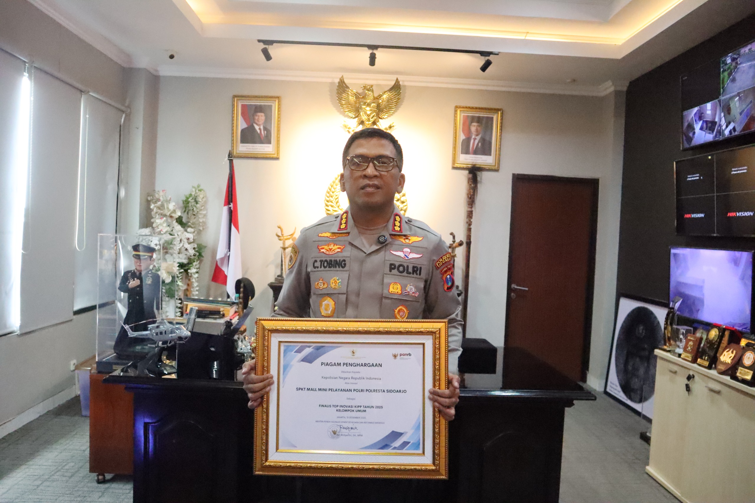 SPKT MMPP Polresta Sidoarjo Raih Penghargaan Menteri PANRB