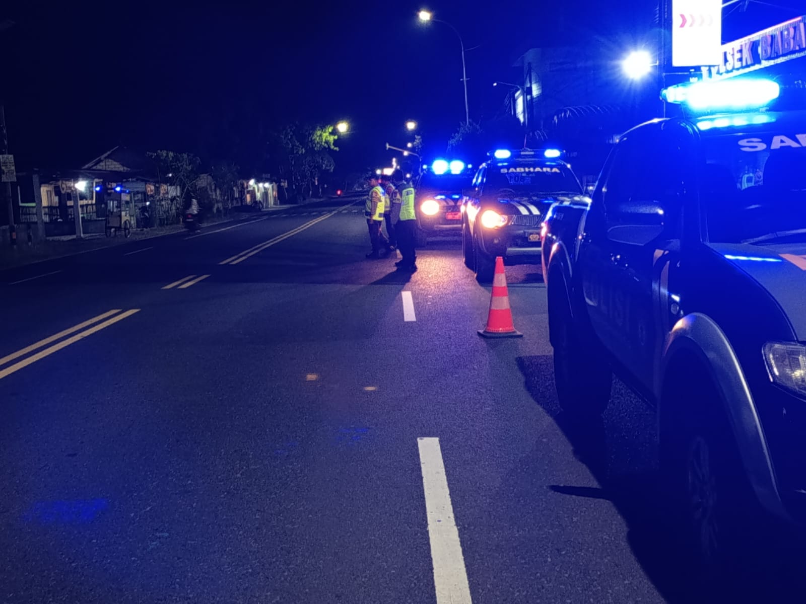 Polsek Babadan Gelar Patroli Blue Light, Jaga Keamanan Wilayah di Malam Hari