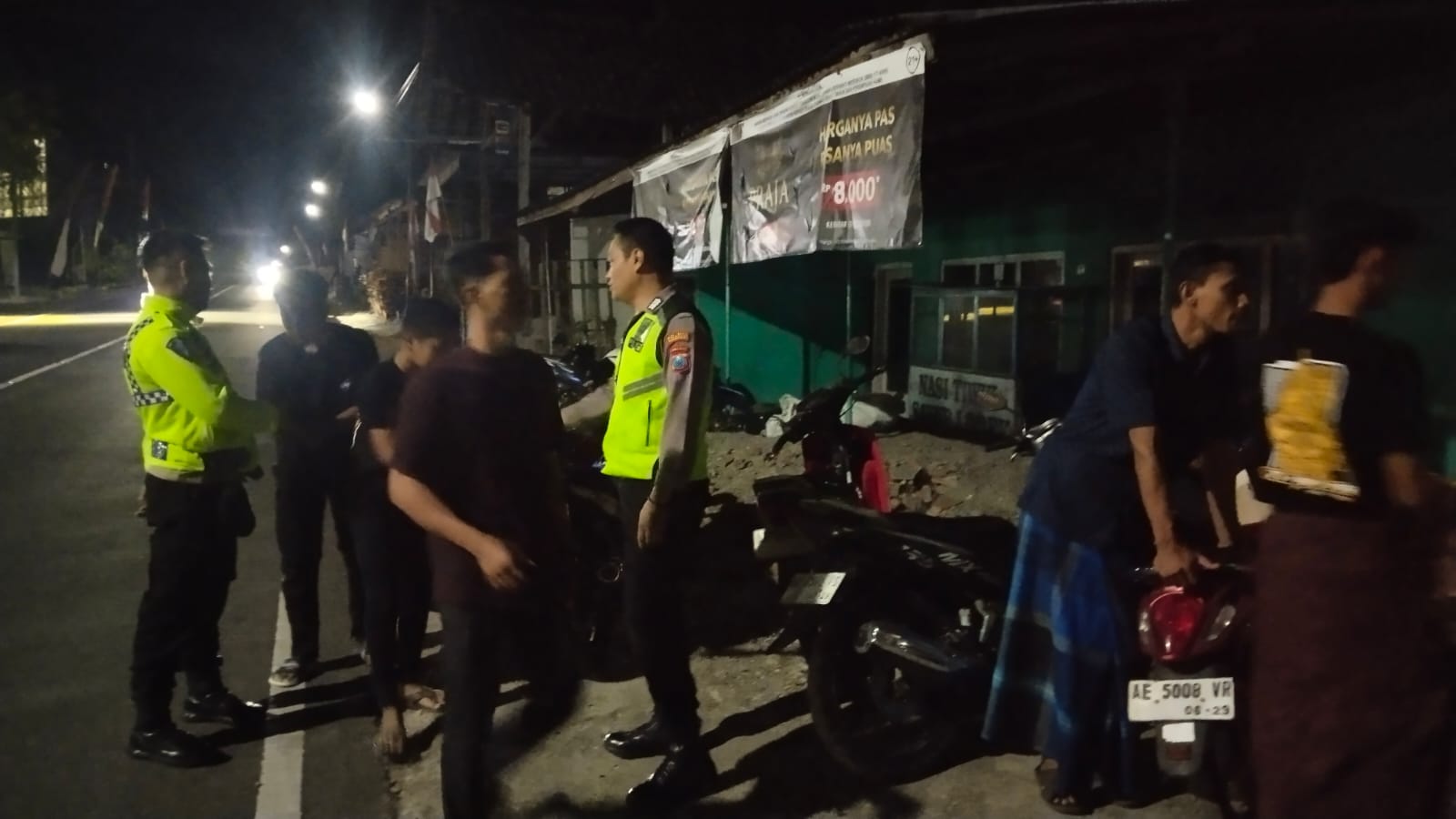 Polsek Slahung Gelar Cipta Kondisi dan Razia Malam Hari Libur, Situasi Kamtibmas Tetap Kondusif