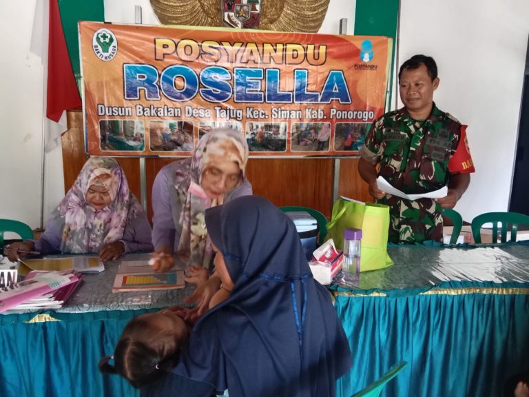 Babinsa Kodim Ponorogo Pendampingan Posyandu Balita