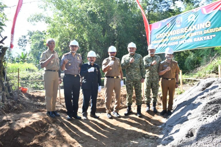 Ground Breaking Pembangunan Jembatan, Kodim Ponorogo siap Sukseskan Program Prioritas Pemerintah