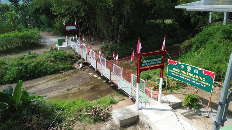 Jembatan Perintis Garuda Selesai Dibangun. Warga : Terimakasih Pak Prabowo Subianto