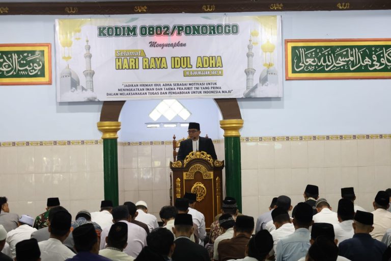 Kodim Ponorogo Gelar Shalat Idul Adha 1447 H / 2026 M