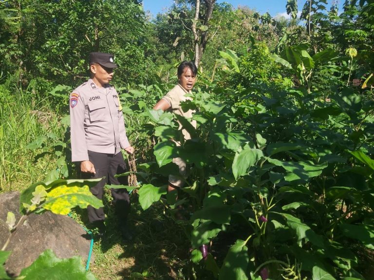 Bhabinkamtibmas Desa Morosari Bantu Kelola Lahan Warga, Dukung Ketahanan Pangan
