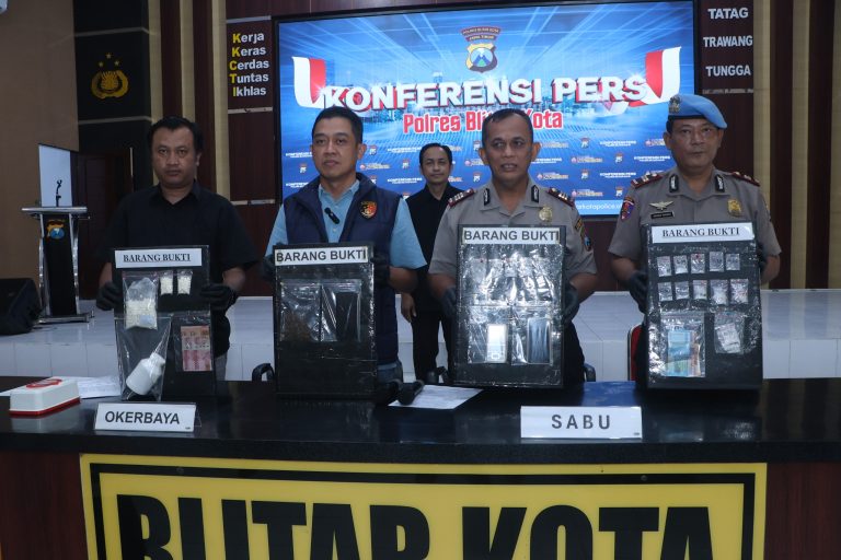 Polres Blitar Kota Ungkap Kasus Narkoba 14 Tersangka Diamankan