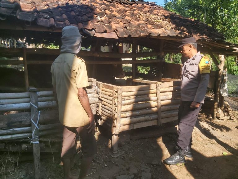 Bhabinkamtibmas Desa Menggare Tinjau Peternakan Warga, Dukung Ketahanan Pangan dan Kesejahteraan Masyarakat