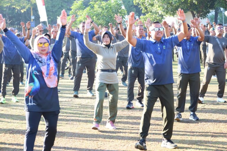 Kodim Ponorogo Gelar Olahraga Bersama dan Coffee Morning
