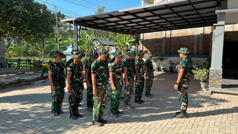Apel, Pertanda Anggota Satgas TMMD 129 Bulu Lor Siap Garap Sasaran Fisik
