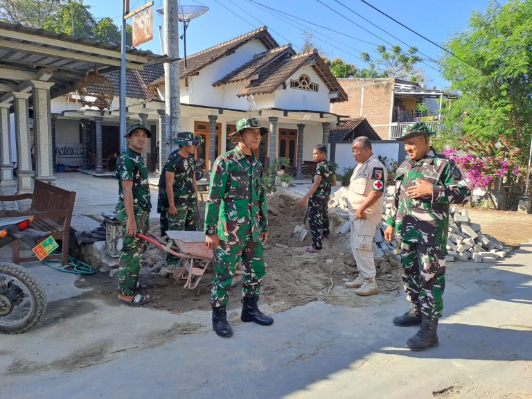 Jaga Kesehatan TNI dan Warga, Tim Medis TMMD 129 Bulu Lor Keliling Sasaran Fisik