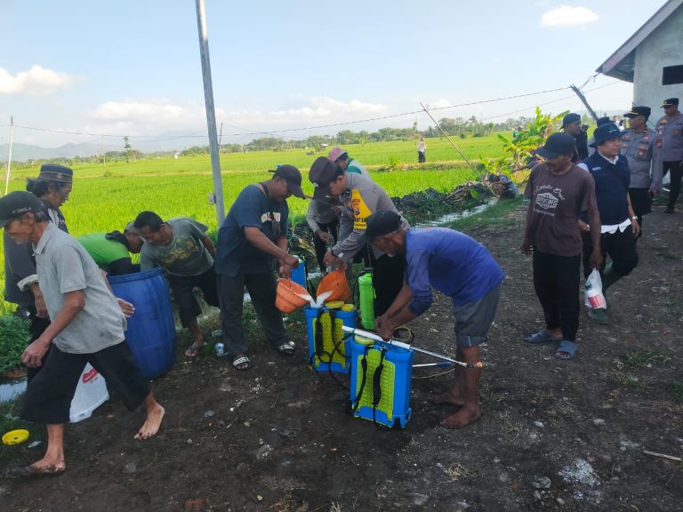 Bhabinkamtibmas Desa Joresan Sambangi Persawahan Warga, Perkuat Dukungan Polri terhadap Ketahanan Pangan