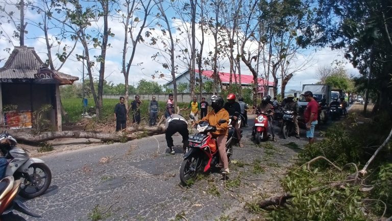 Patroli Presisi Polsek Jenangan Beri Edukasi Kamtibmas dan Bantu Evakuasi Pohon Tumbang