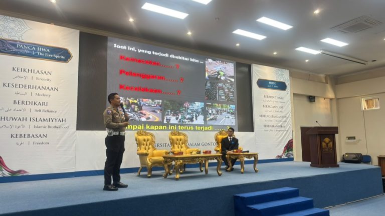 Polres Ponorogo Edukasi Mahasiswa Unida Gontor melalui Seminar Tertib Berlalu Lintas