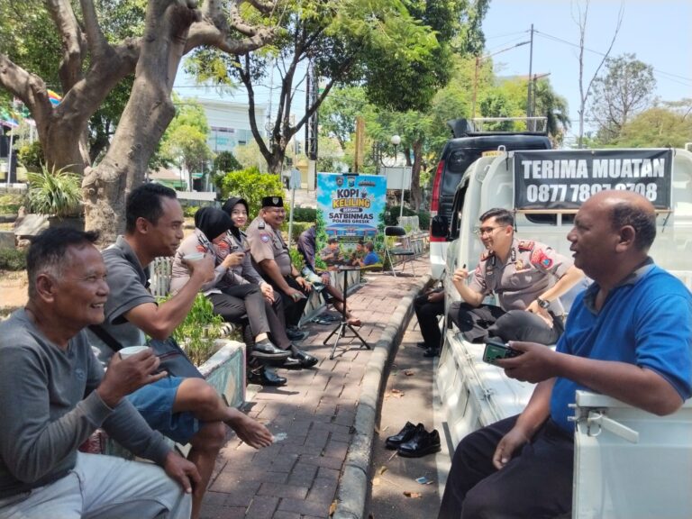Polres Gresik Gencarkan Inovasi Kopi Keliling, Bangun Kedekatan dengan Warga Ajak Jaga Kamtibmas