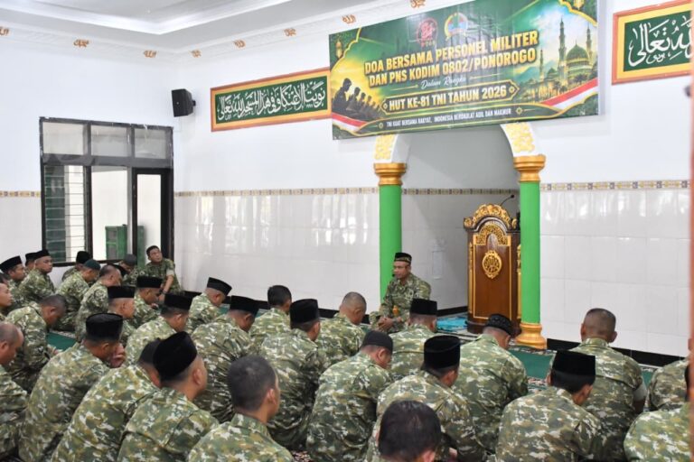 HUT ke 81 TNI Tahun 2026, Kodim Ponorogo Gelar Doa Bersama