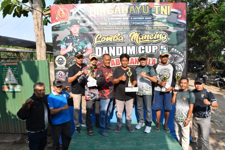 Meriahkan HUT ke 81 TNI, Kodim Ponorogo Adakan Lomba Mancing Dandim Cup 5