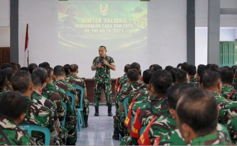 Seluruh Babinsa Kodim Ponorogo Ikuti Bimtek Validasi Penerimaan Caba PK dan Cata PK TNI AD Tahun 2027
